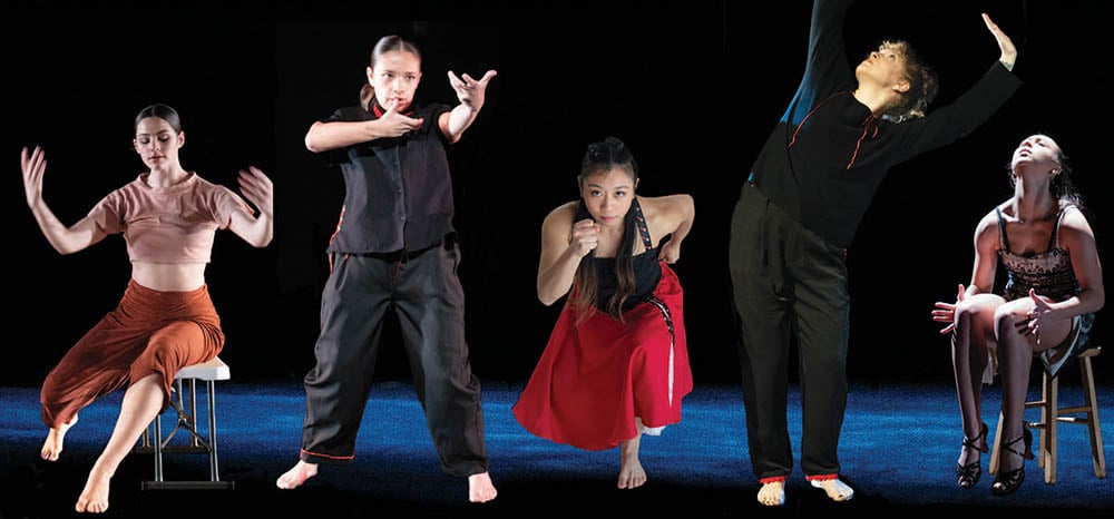 Dancers in rehearsal or performance